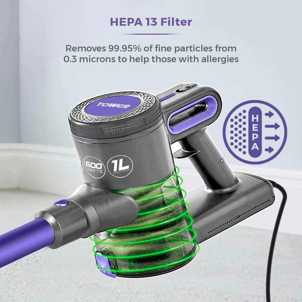 VL20 Pets Corded Stick Vacuum - T513006PETS blue, TOWER