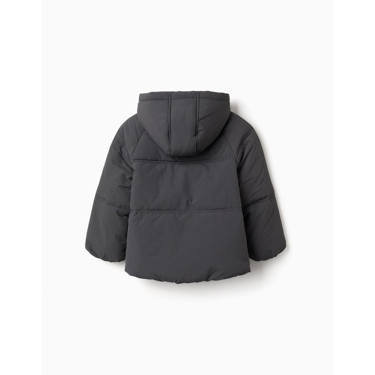 Doudoune avec capuche et doublure en polaire gris foncé, ZIPPY