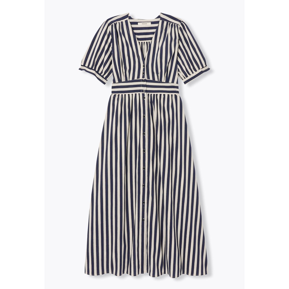 Robe longue rayée rayé marine, PROMOD