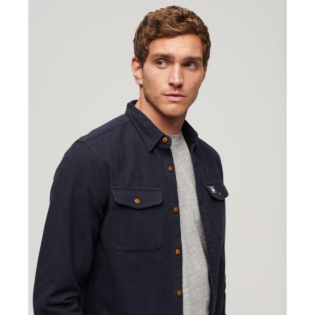 Chemise en flanelle Trailsman bleu marine, SUPERDRY