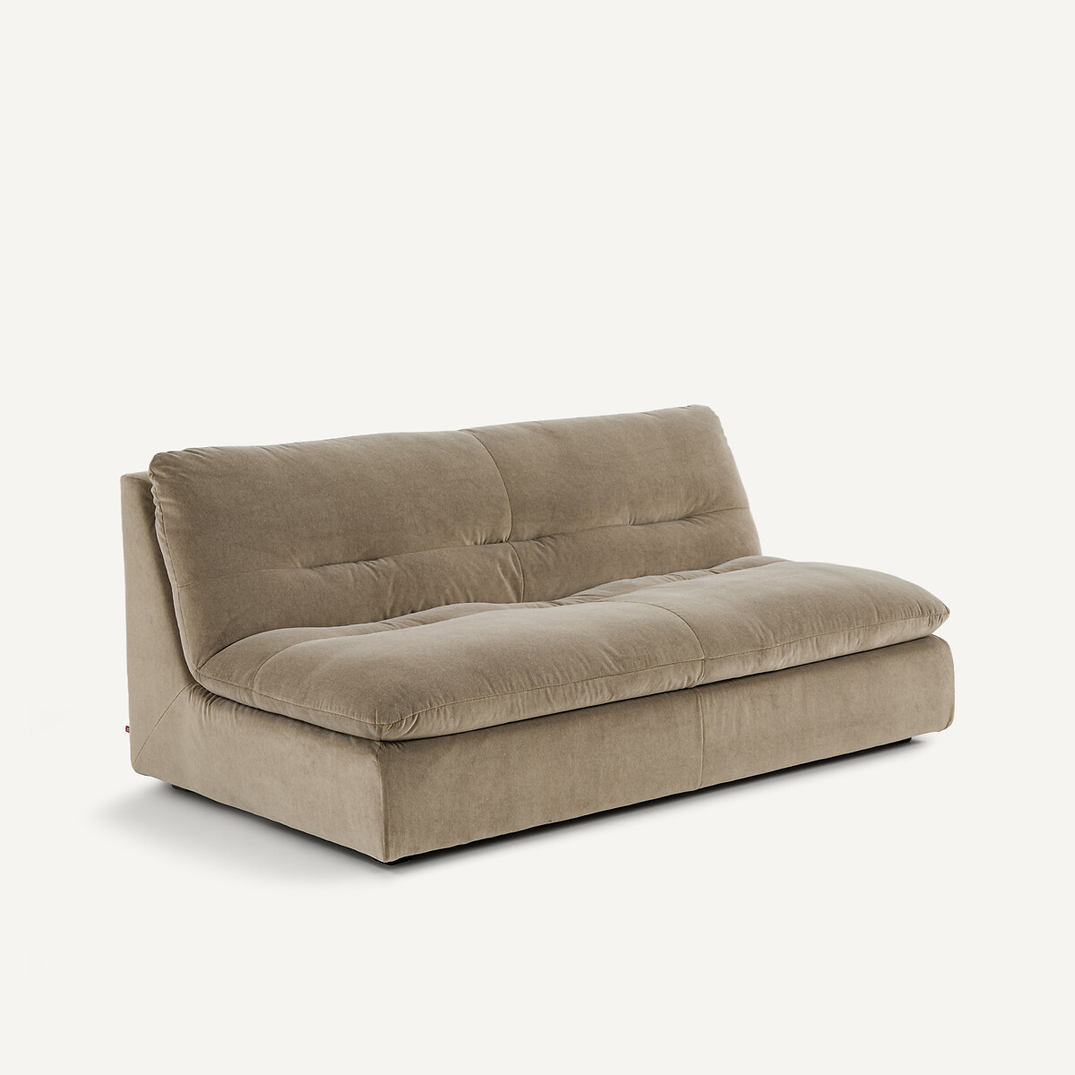 3-zits modulaire zetel in stonewashed fluweel, GIULIANO grijs shiitaké, AM.PM