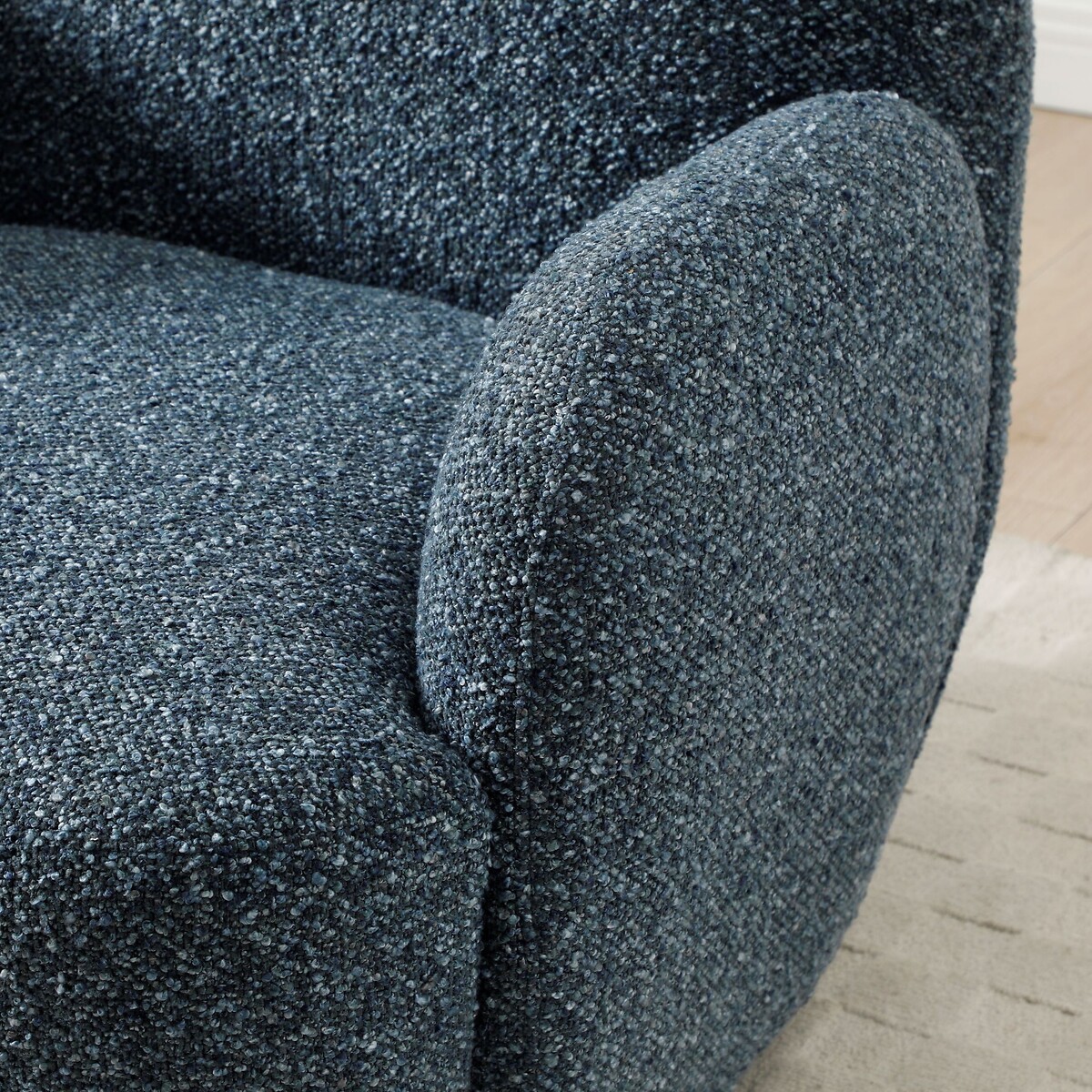 Bibi Boucle Weave Swivel Armchair navy, ÉDITÉ