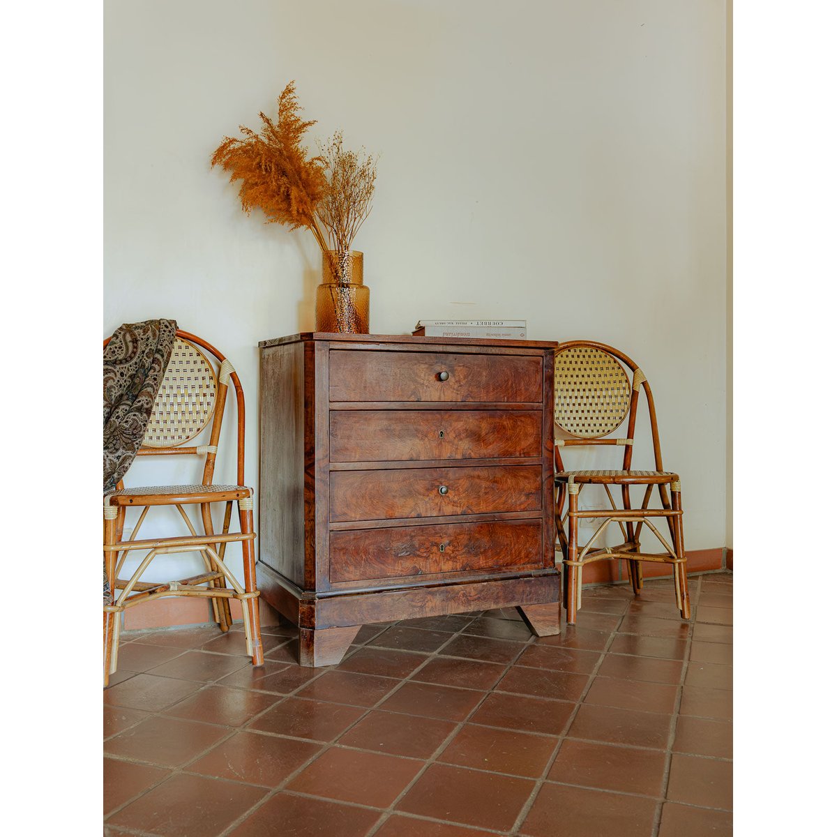 Commode en chêne foncé Garance N°697 - Bon état bois foncé, DEBONGOUT