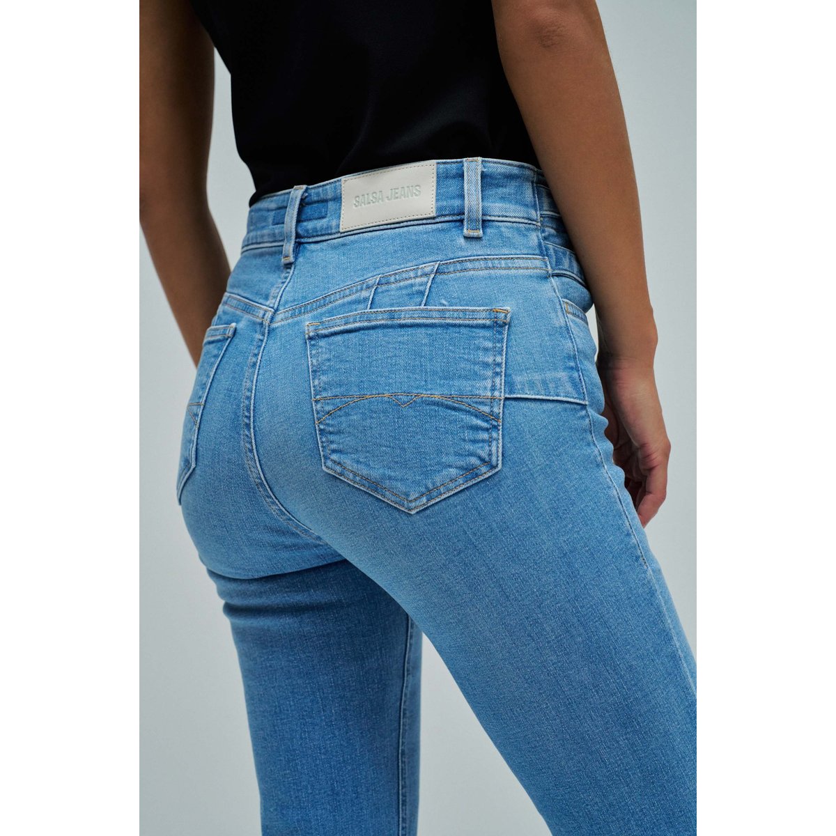JEAN DESTINY PUSH UP BOOTCUT bleu denim, SALSA JEANS