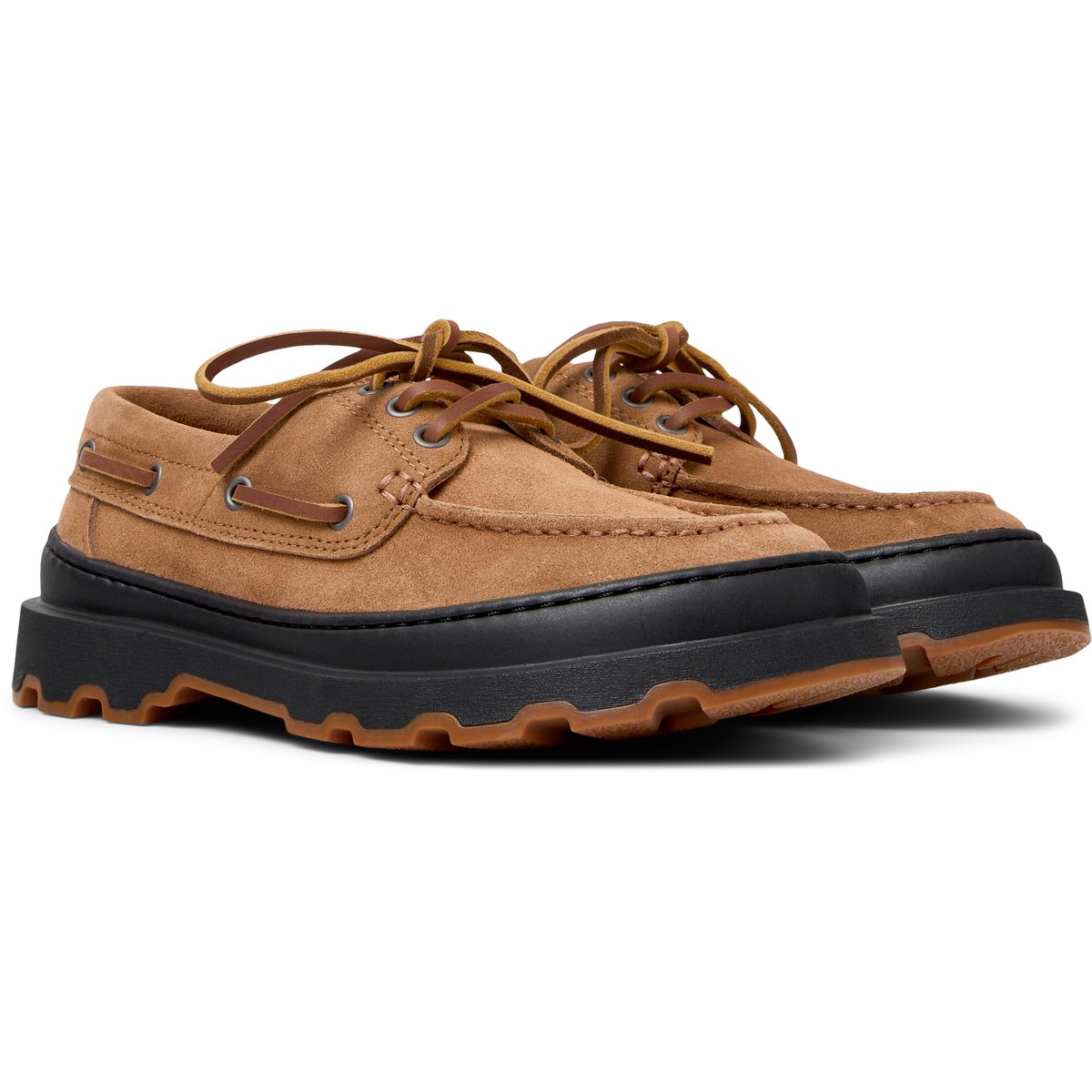 Mocassins Brutus+ cuir marron moyen, CAMPER