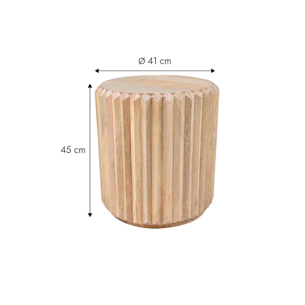 Bout de canapé en manguier ESMEA bois clair, MADE IN MEUBLES
