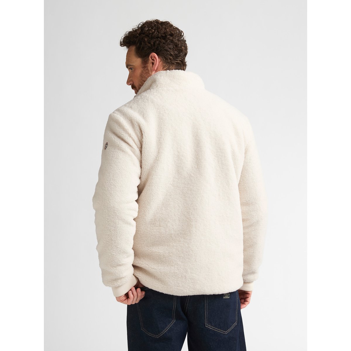 Veste en polaire sherpa ironwood blanc seashell, PETROL INDUSTRIES