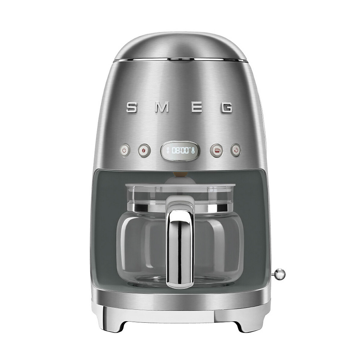 Retro Style Drip Filter Coffee Machine - DCF02 silver-coloured, SMEG