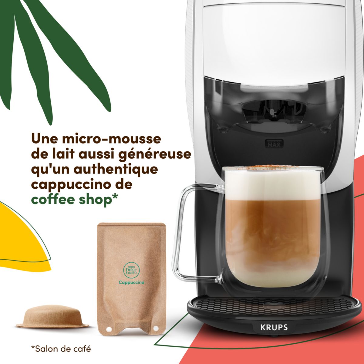 Dolce Gusto neo blanc KP850110 couleur unique, KRUPS
