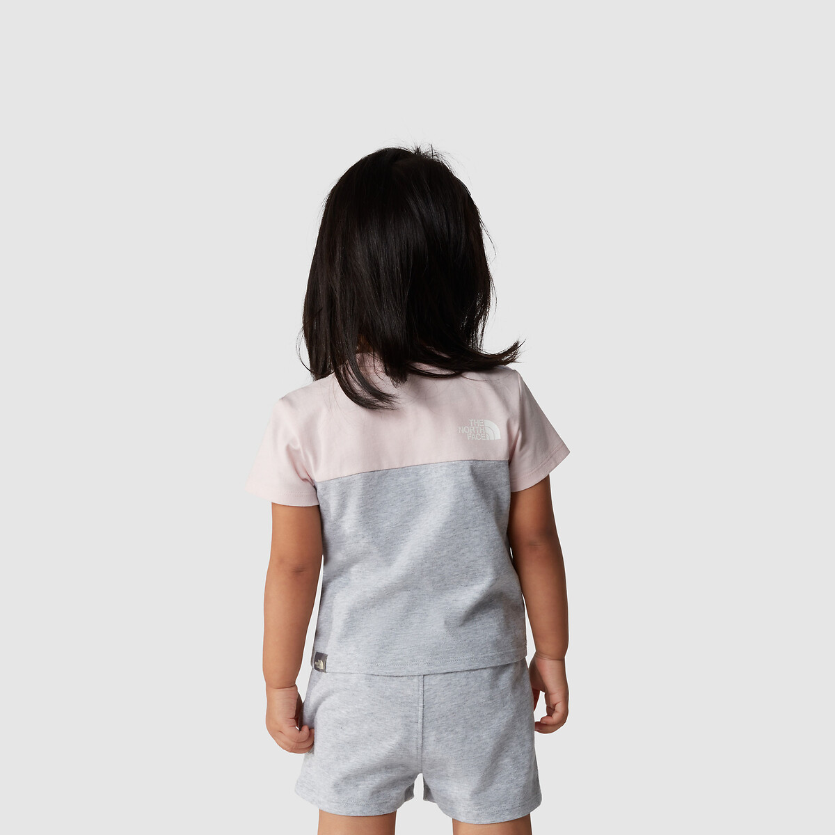 T-Shirt/Shorts Outfit pink + grey, THE NORTH FACE