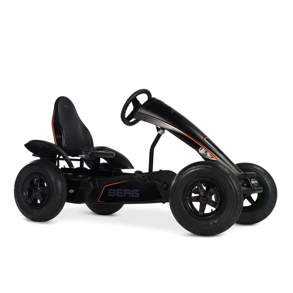 Kart à Pédales pour Enfants, 5+ Ans, XL Black Edition BFR-3 black, BERG TOYS