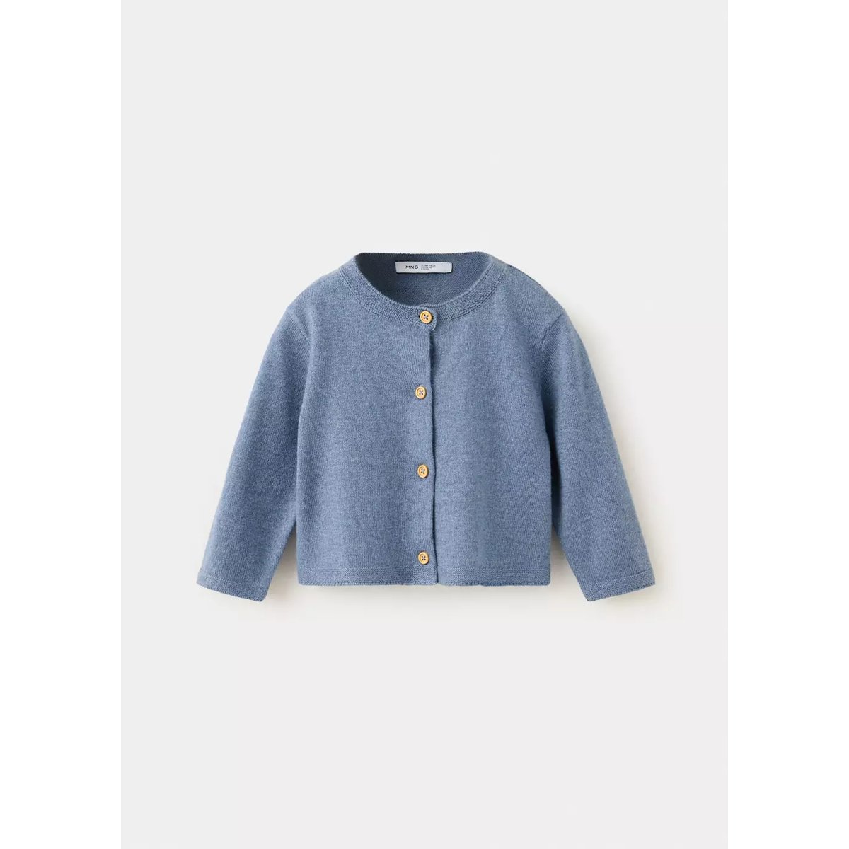 Cardigan maille manches longues bleu, MANGO BABY