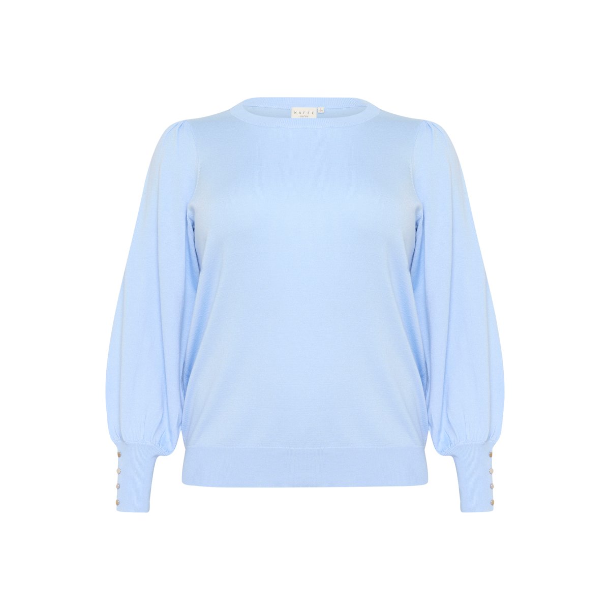 Pullover tricoté bleu windsufer, KAFFE CURVE