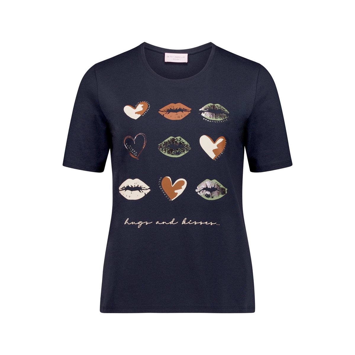 T-shirt basique à impression patch dark blue/brown, BETTY BARCLAY