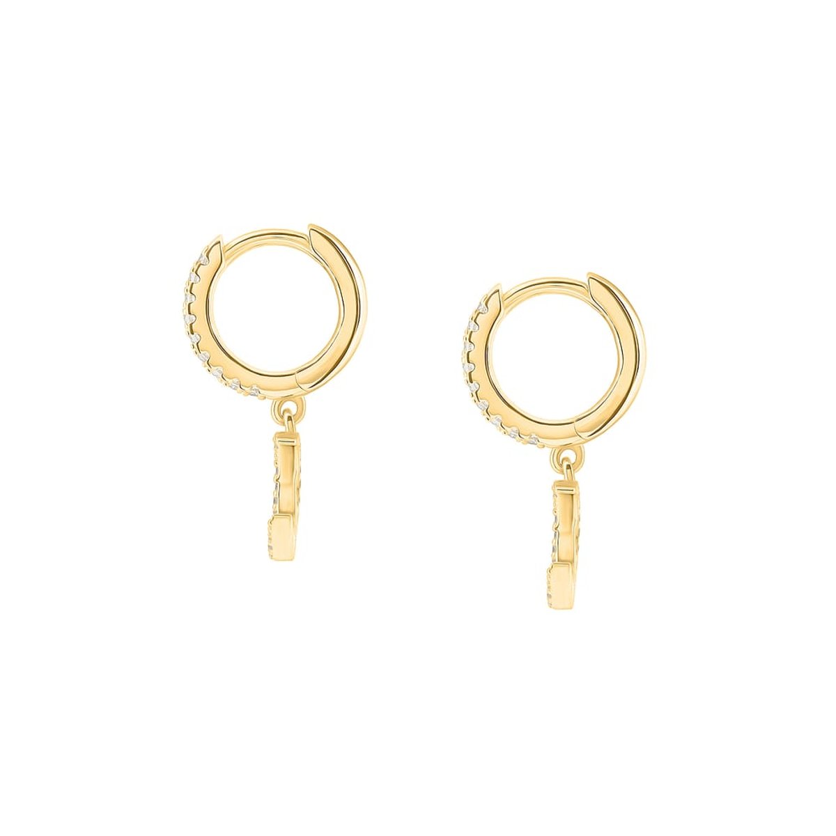 Boucles d'oreilles en Argent/oxyde de zirconium De Zirconium et Oxyde de zirconium or, SOLIS