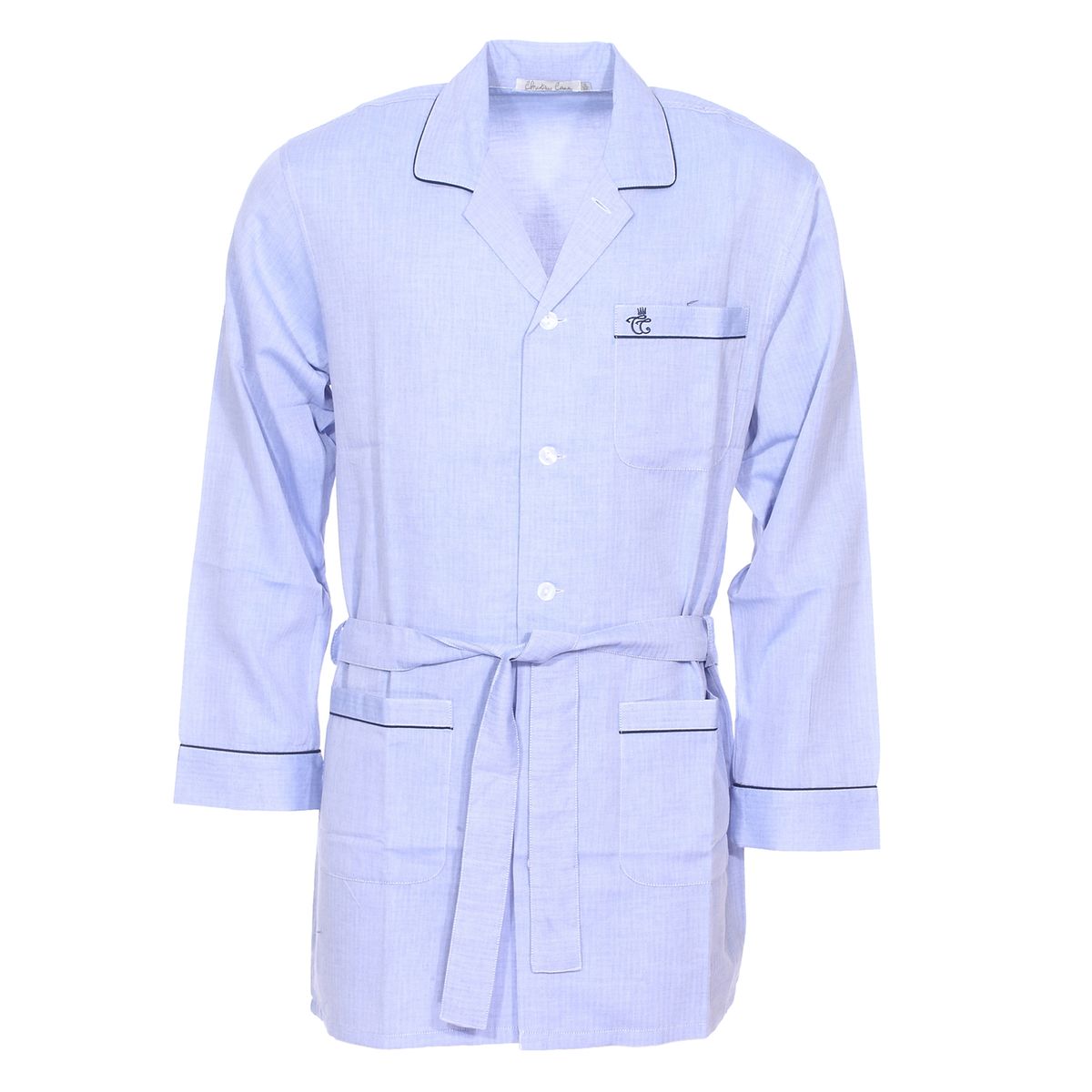 Veste de pyjama coton ciel, CHRISTIAN CANE