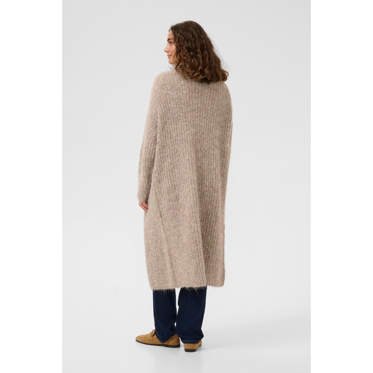 Cardigan à tricot beige normad melange, CULTURE