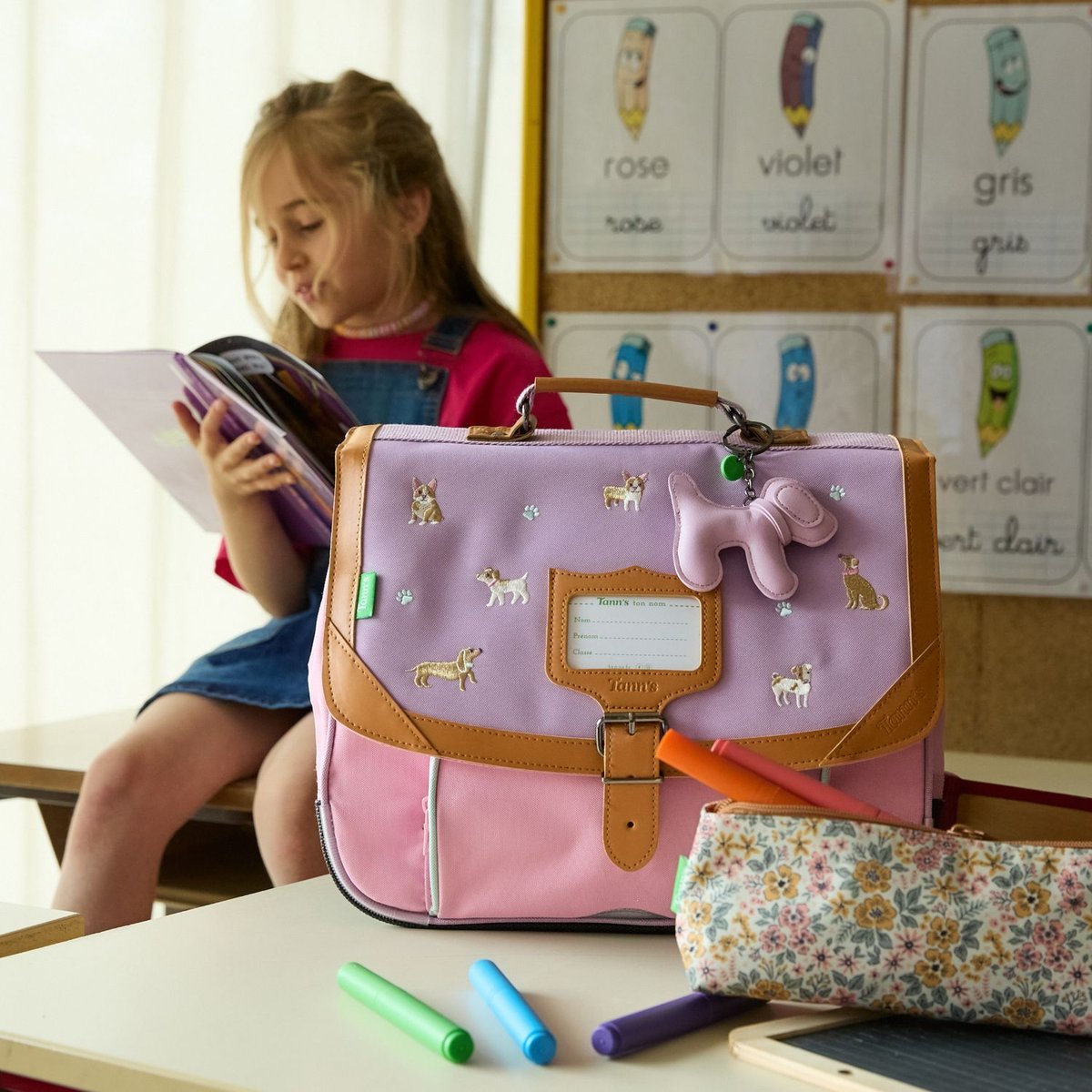 Cartable violet, rose, TANN'S