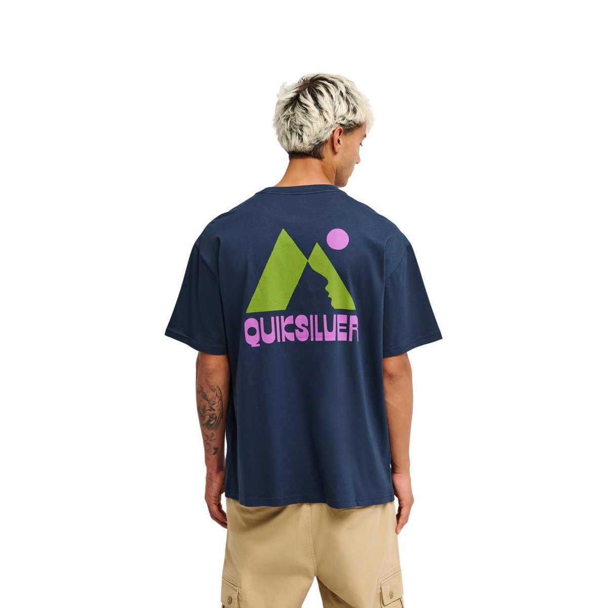 T-Shirt manches courtes PEAK bleu dark navy, QUIKSILVER