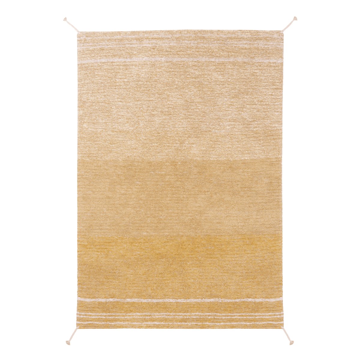 Tapis Rectangulaire en coton Twin REVERSIBLE jaune, LORENA CANALS