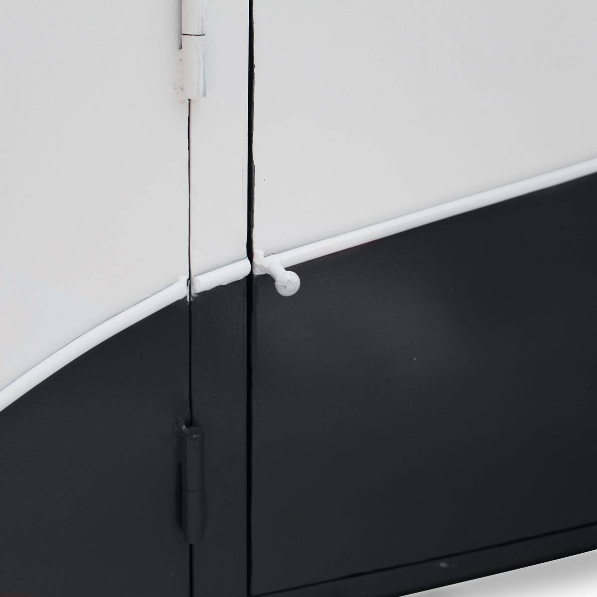 Meuble TV en métal COMBI noir, MADE IN MEUBLES
