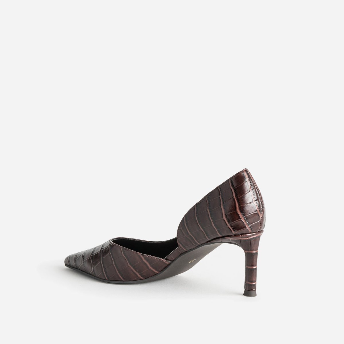 Escarpin en cuir ANOUCK croco marron, ERAM