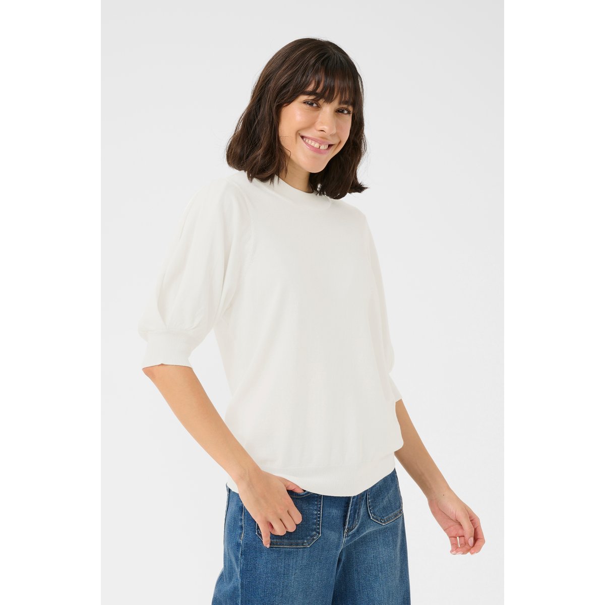 Knitted pullover blanc, KAFFE