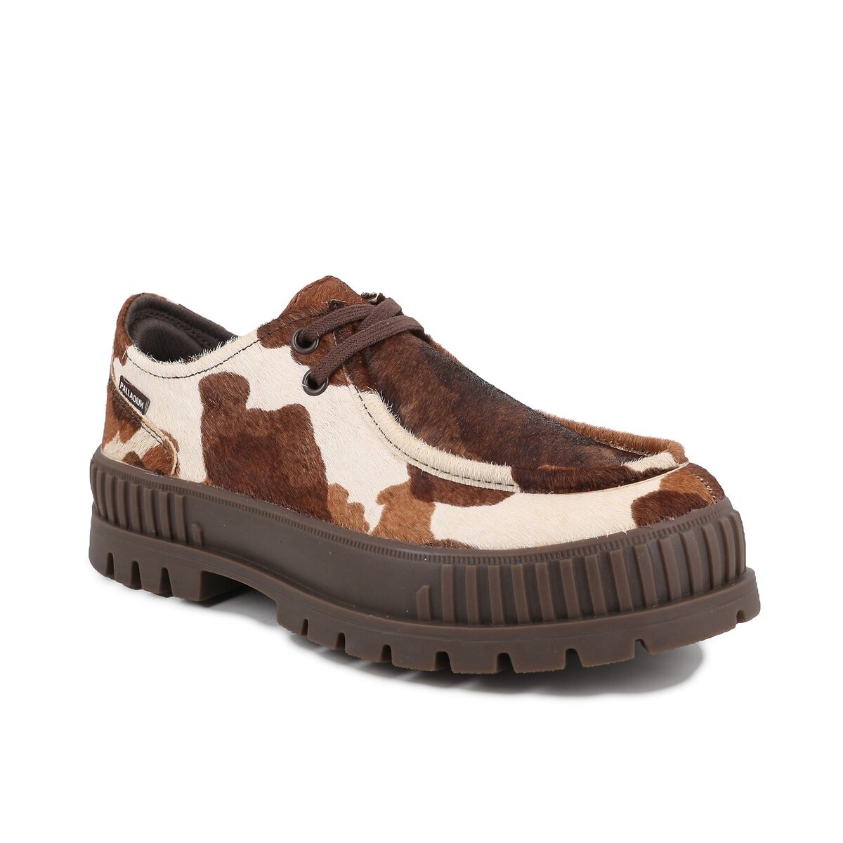 Pallashoxk Moc Wild Lace-Up Suede Loafers brown/white, PALLADIUM