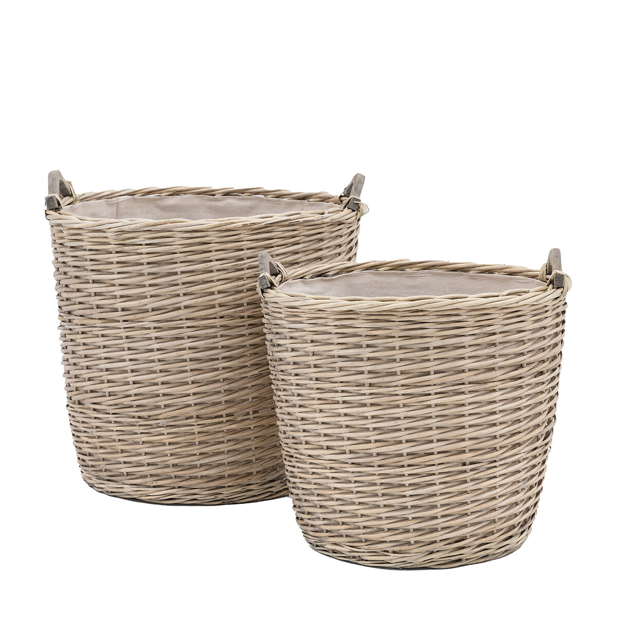 Set of 2 Dolau Jumbo Baskets grey, ÉDITÉ