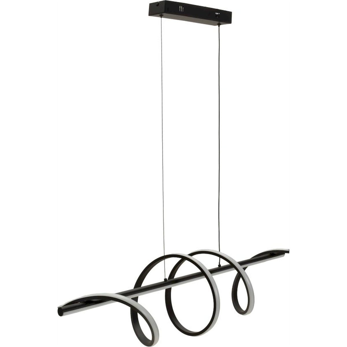 Suspension spirale LED hauteur réglable MODERN noir et blanc, RECOLLECTION