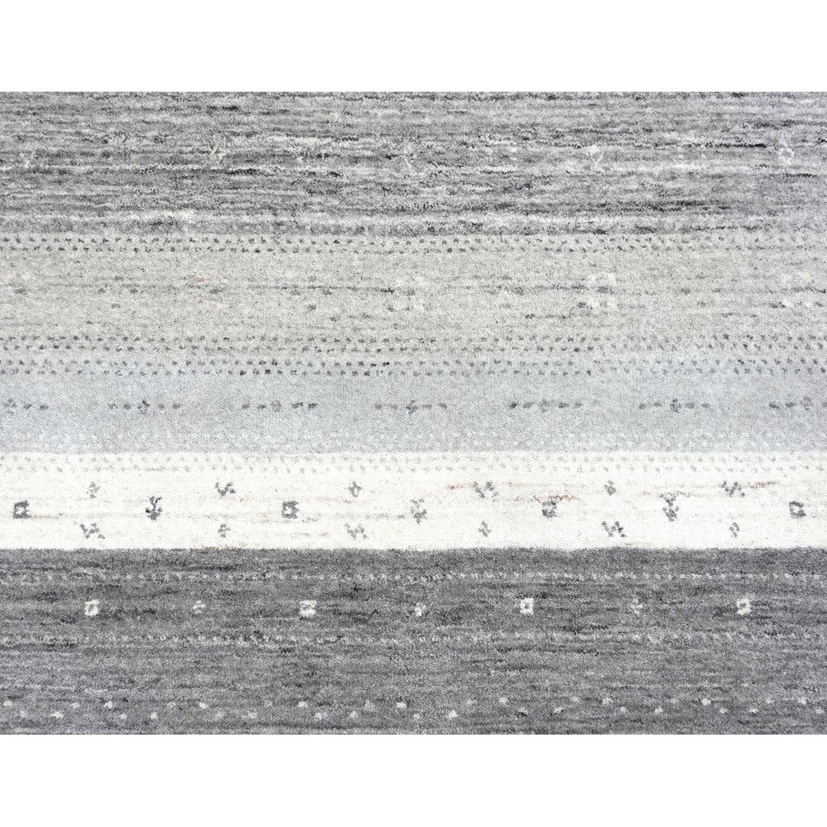 Tapis de salon tissé main en laine - MEMU argent multi, THEKO
