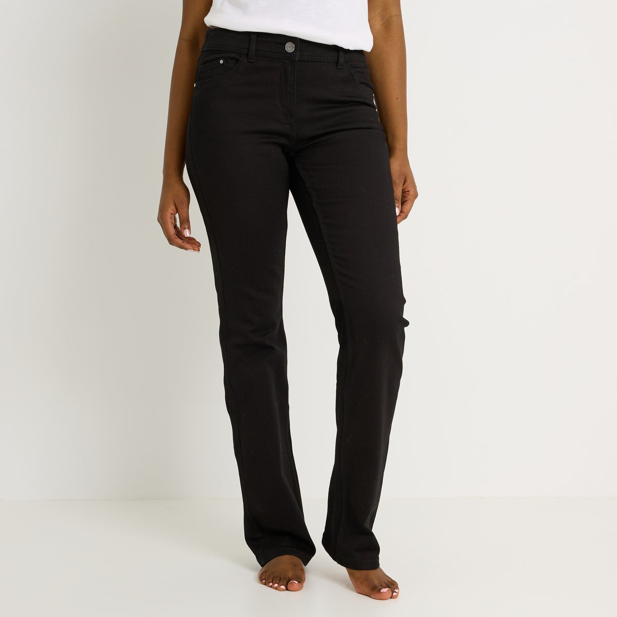 Jean droit NEWYORK D01 noir, GRAIN DE MALICE