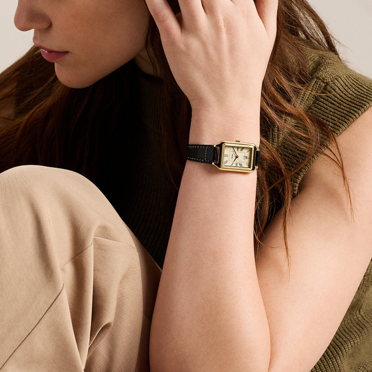Montre Analogique RAQUEL doré doré noir, FOSSIL