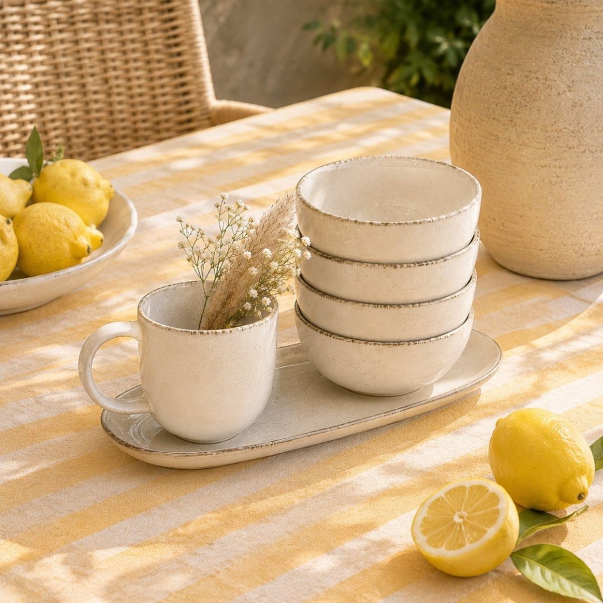 Lot de 6 petits bols, COTON beige, ARTIME