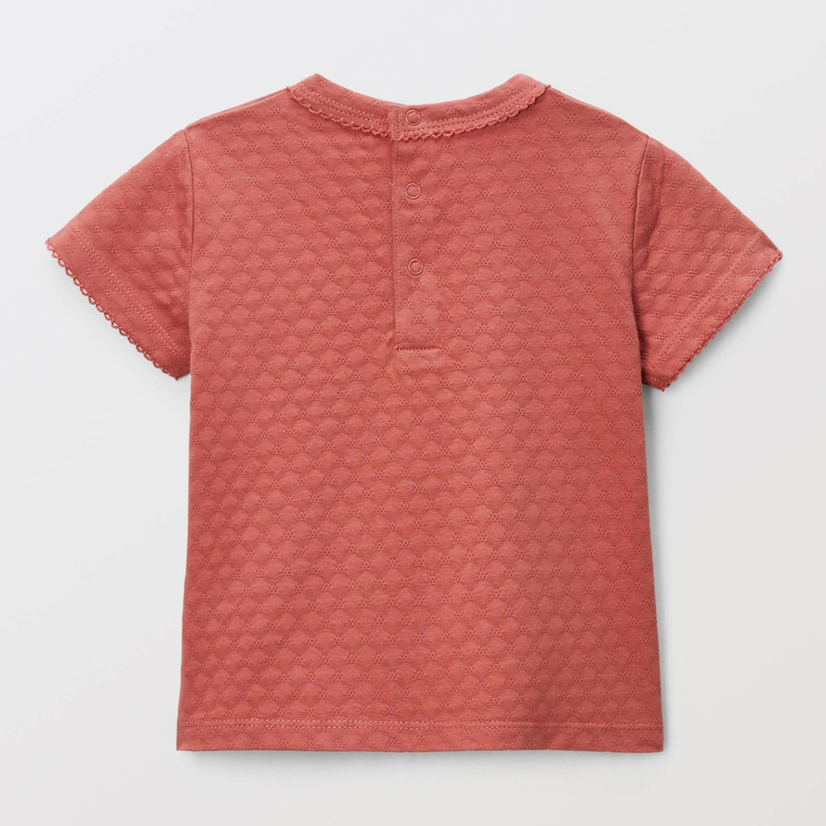 T-shirt manches courtes uni en coton BIO GOTS safran, BOUT'CHOU
