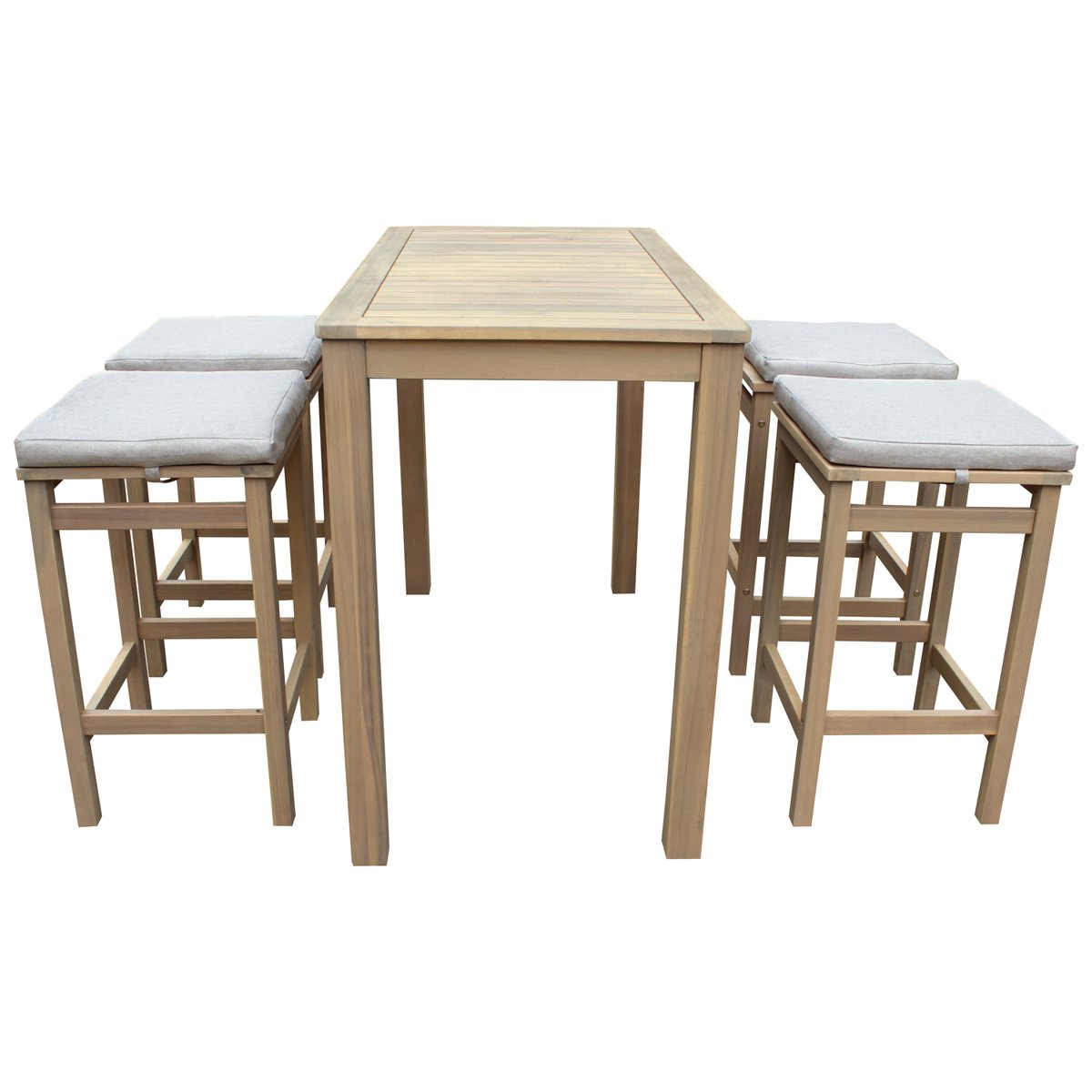 Mange debout en acacia, 4 pl, ARUBA beige, marron, HAPPY GARDEN