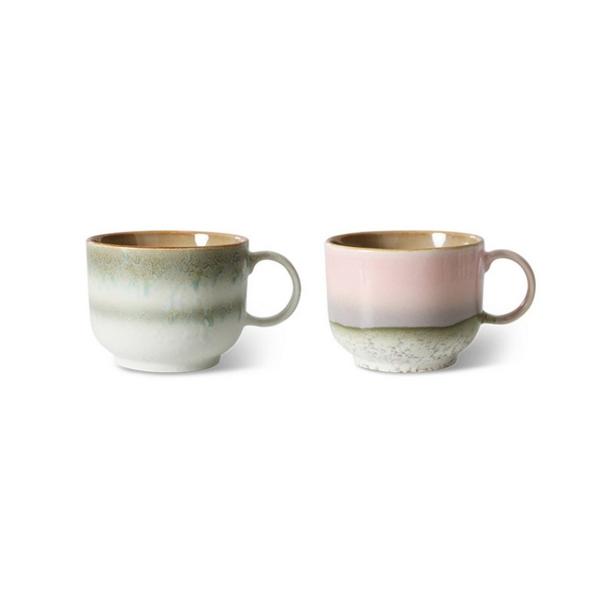Mug grès Nova set de 2 multicolore, HKLIVING
