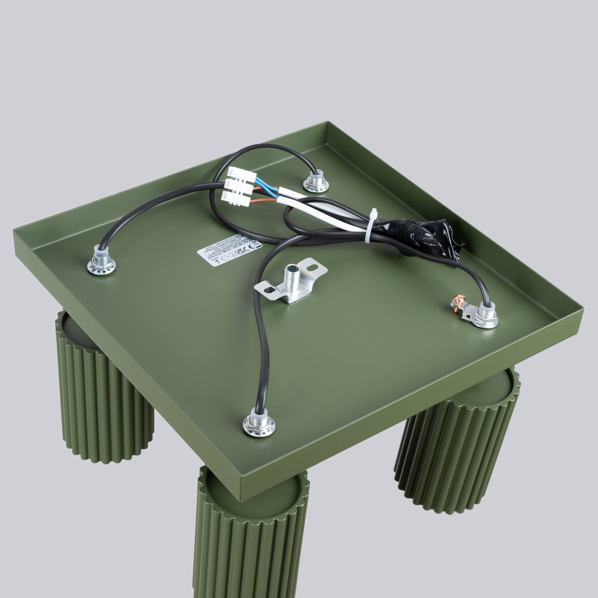 Plafonnier Aluminium Vert Olive GU10 4 Karbon vert, EDEN
