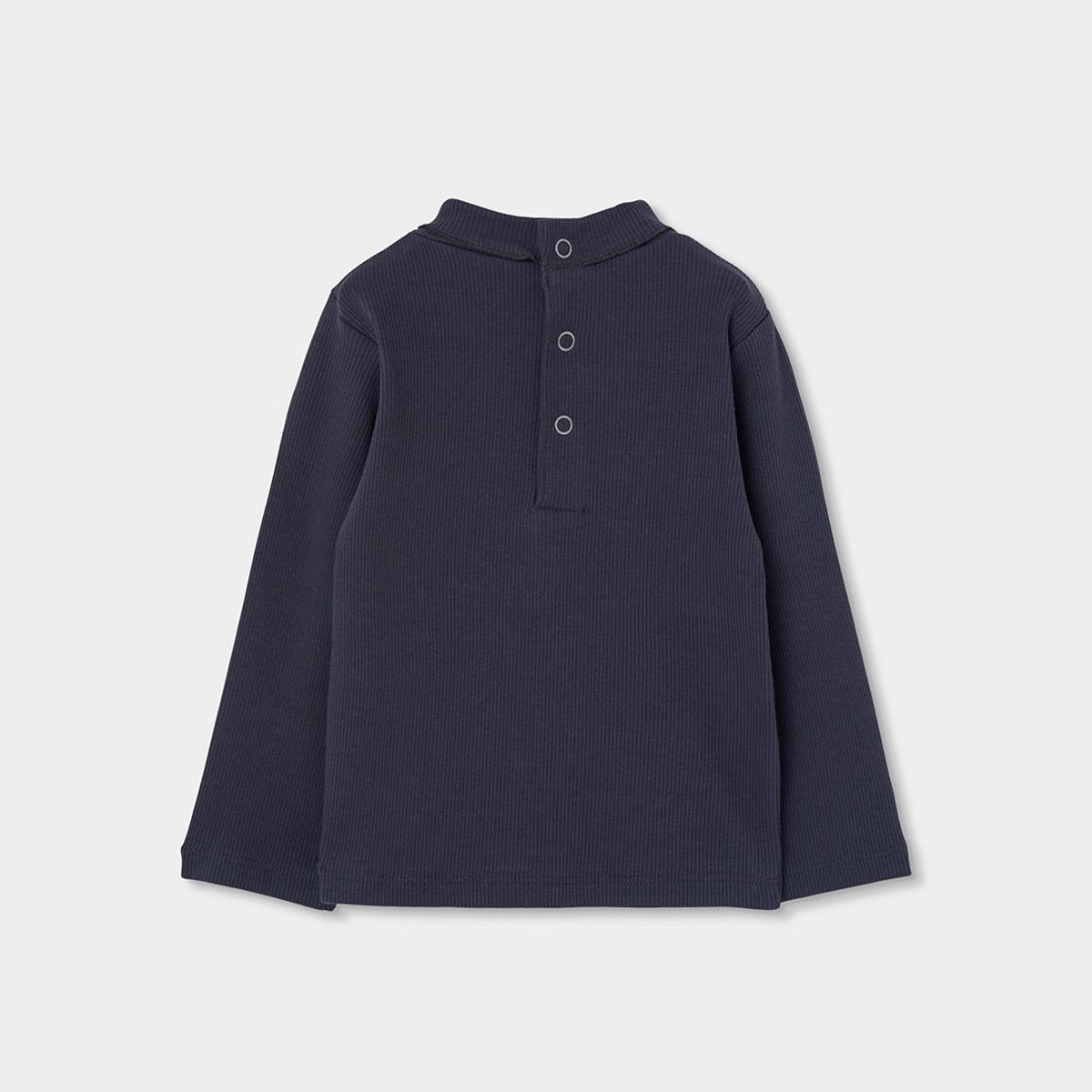 T-shirt fille en maille côtelée gris, BOBOLI