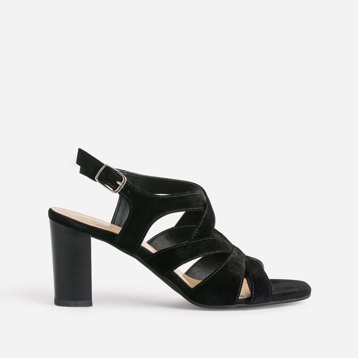 Sandale À Talon en cuir GEMMA noir, ERAM