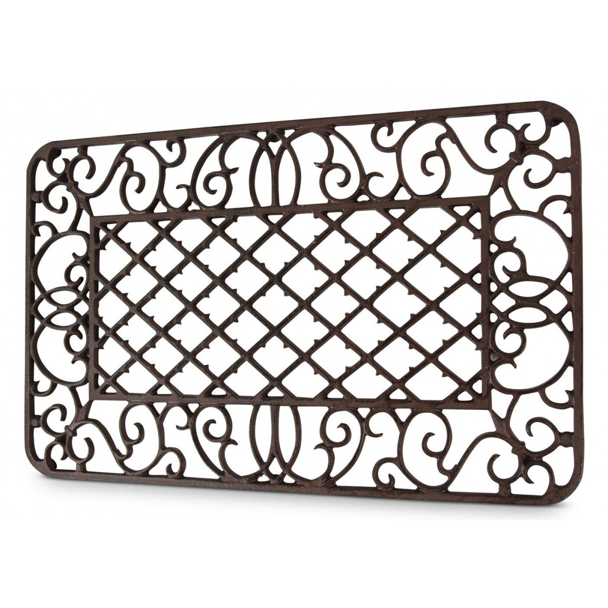 Paillasson rectangulaire fonte marron, DECORATION D’AUTREFOIS