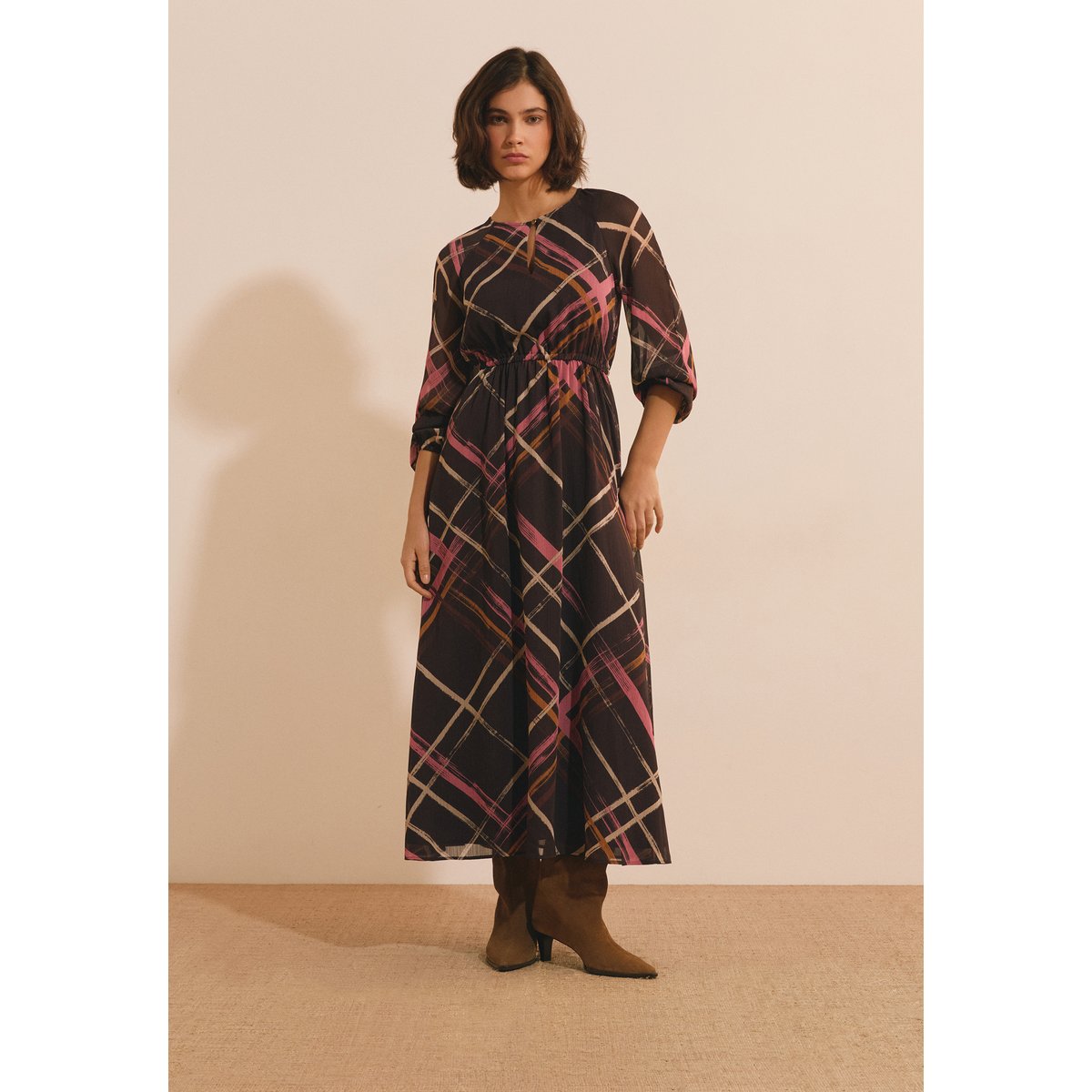 ETAM ROBE BABETTE IMP - ROBE imp fd mauve, ETAM