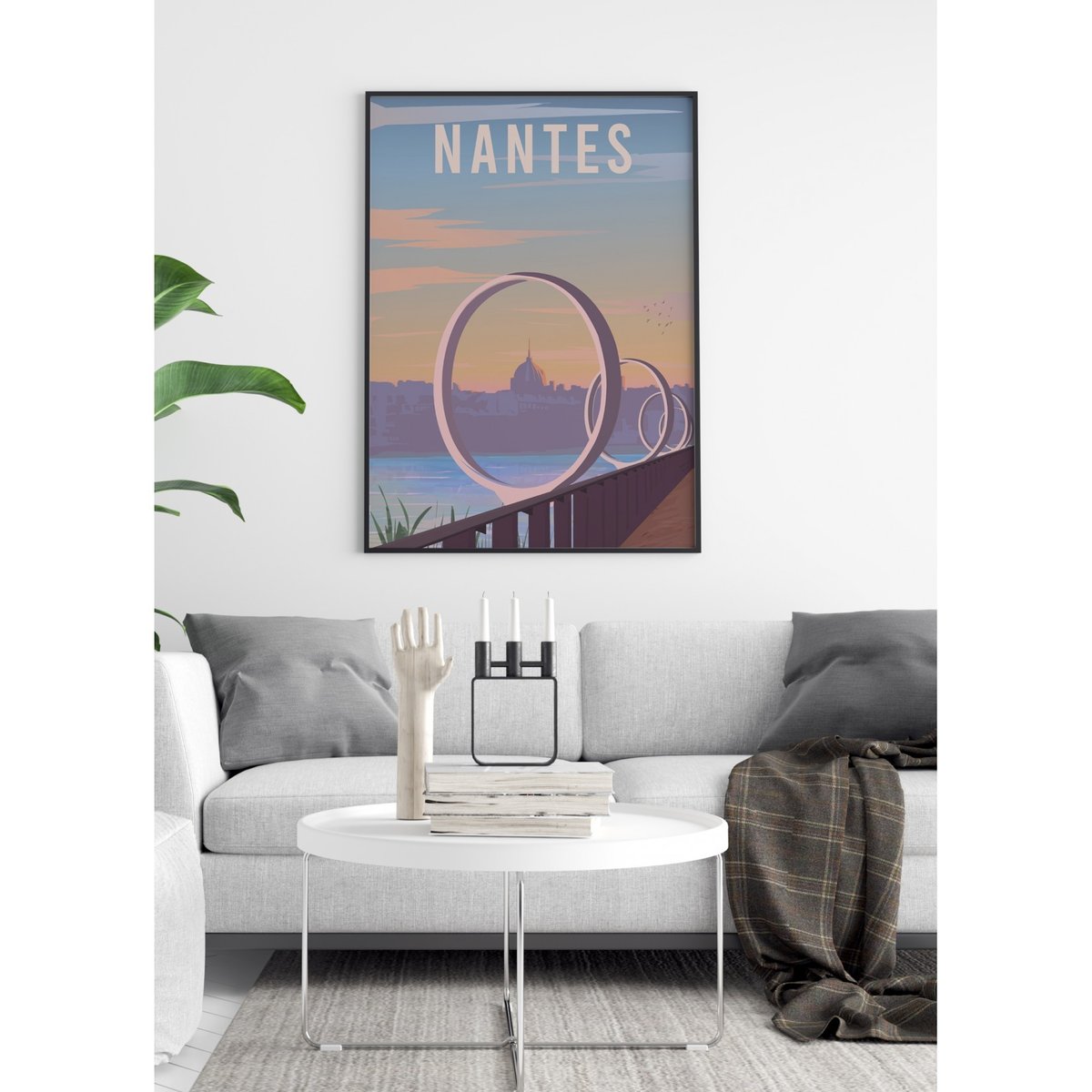 Affiche ville Nantes blanc, L'AFFICHERIE