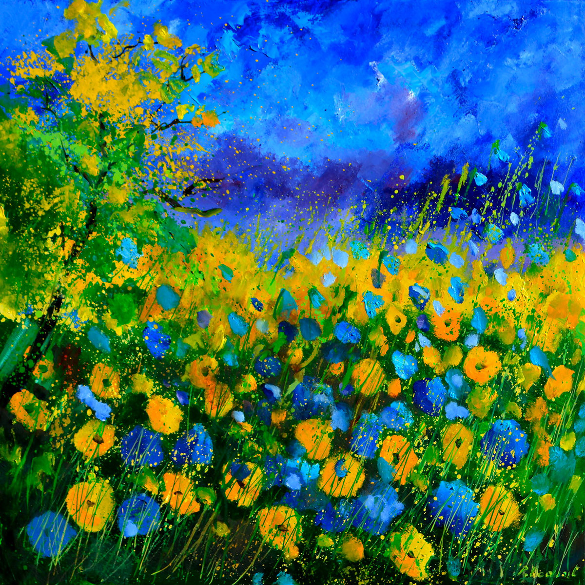 Tableau sauvages et fleurs des champs tableau alu dibond, HEXOA