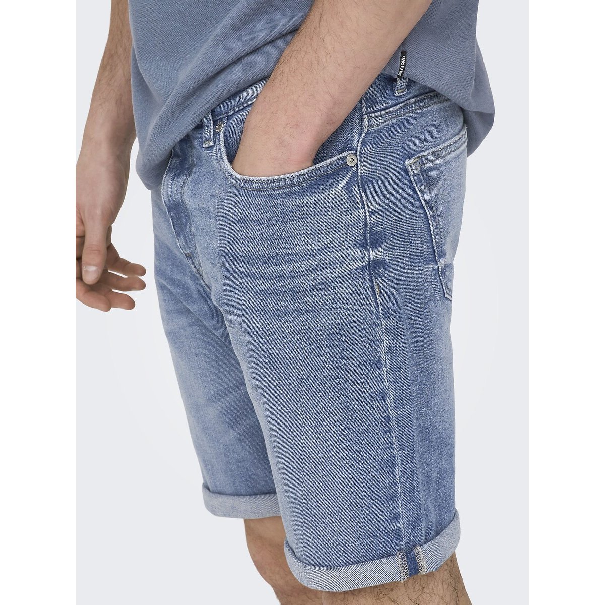 Short en jean bleu ciel, ONLY & SONS