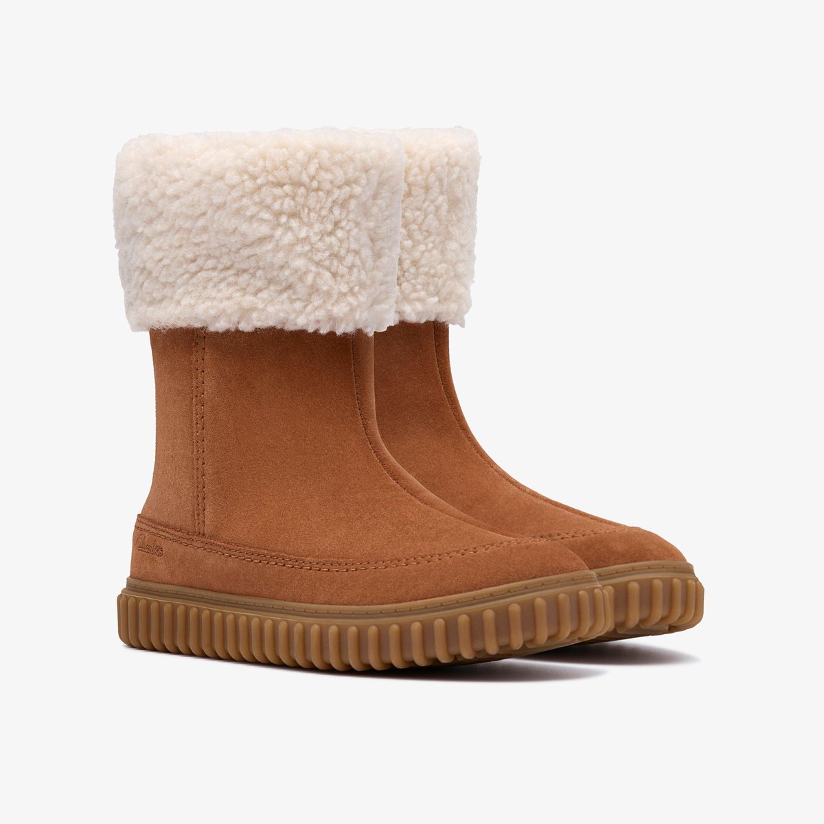 Boots Suède COVE SNUG K marron, CLARKS