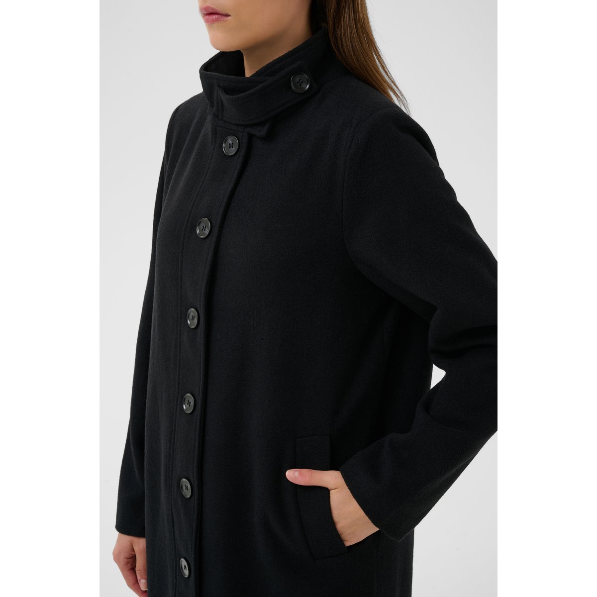 Manteau noir black deep, KAFFE