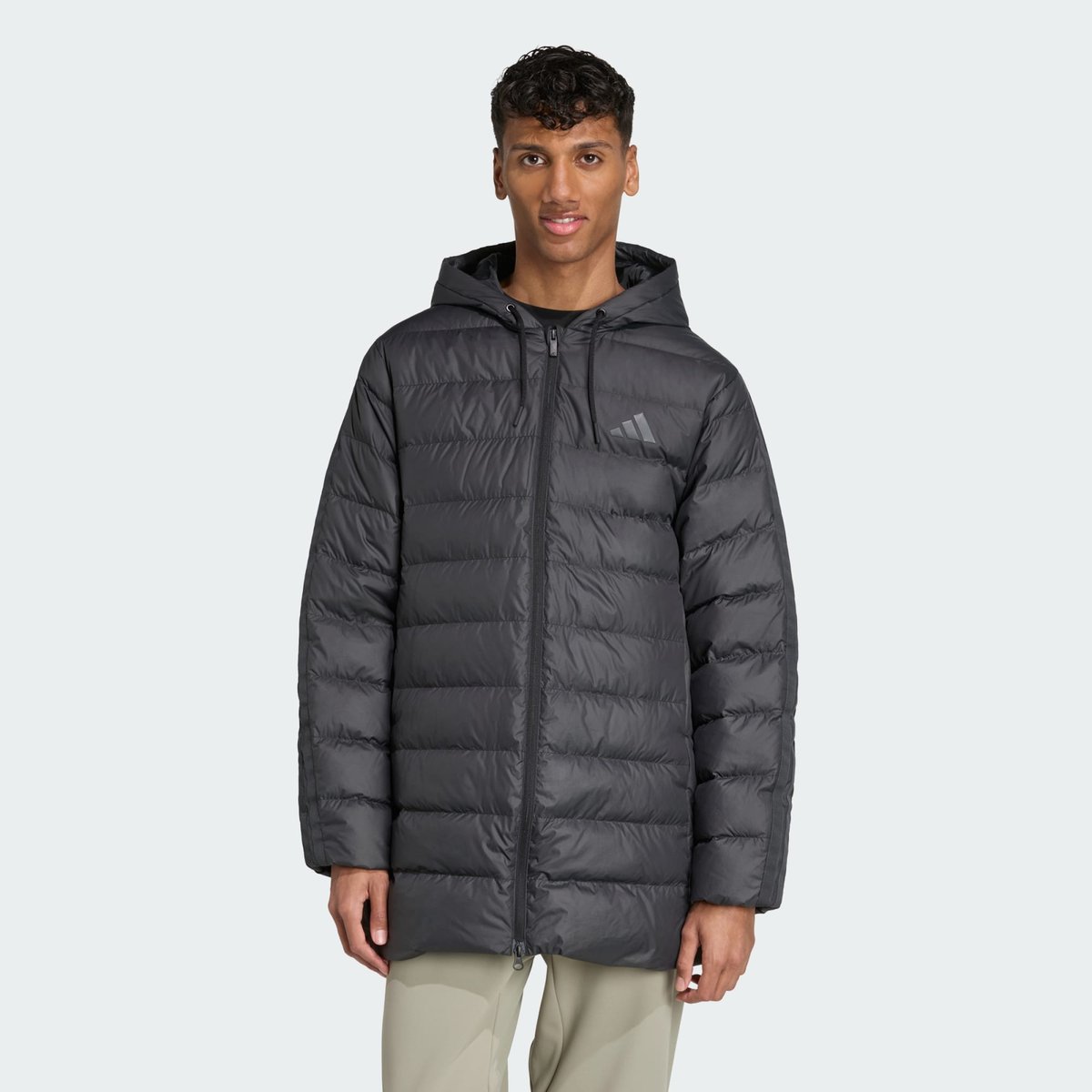 Parka À Capuche Duvet Léger 3 Bandes Essentials Climawarm Parka À Capuche Duvet Léger 3 Bandes Essentials Climawarm black, ADIDAS SPORTSWEAR