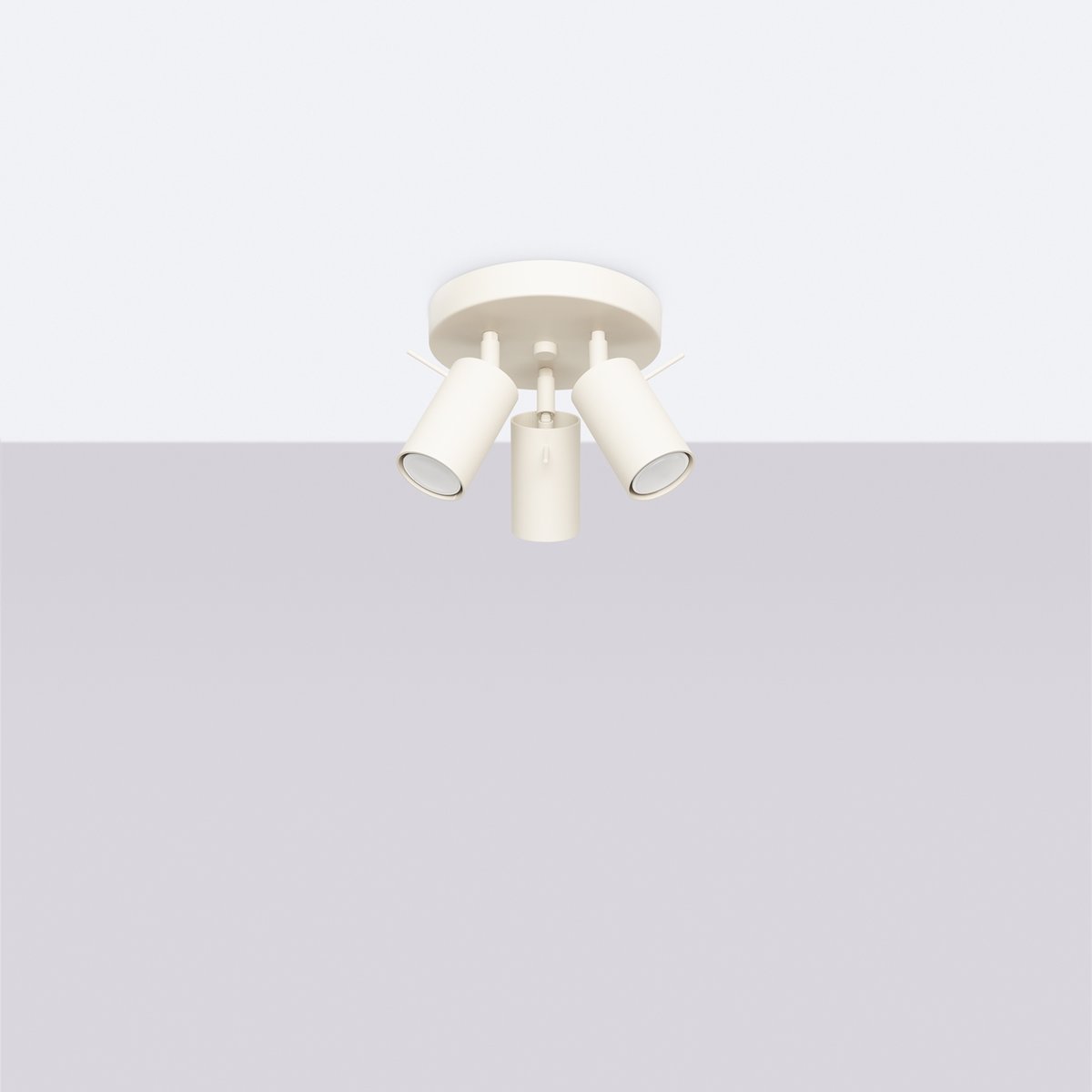 Plafonnier Acier Beige GU10 3 Ring beige, EDEN