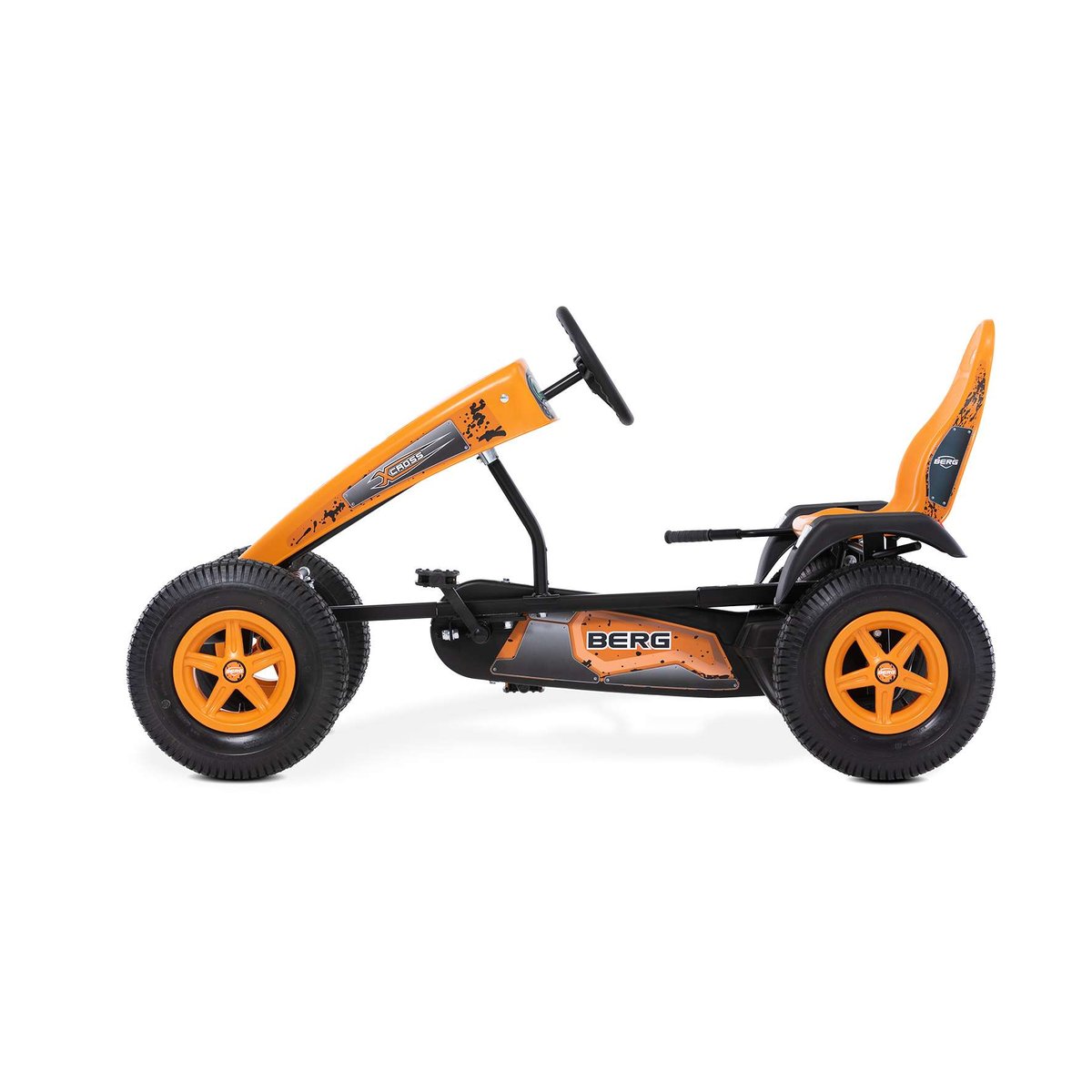 Kart à Pédales pour Enfants, 5+ Ans, XXL X-Cross BFR orange, BERG TOYS